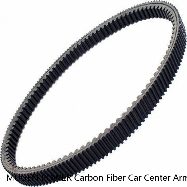 MUGEN POWER Carbon Fiber Car Center Armrest Cushion Pad + Seat Belt Cover Set