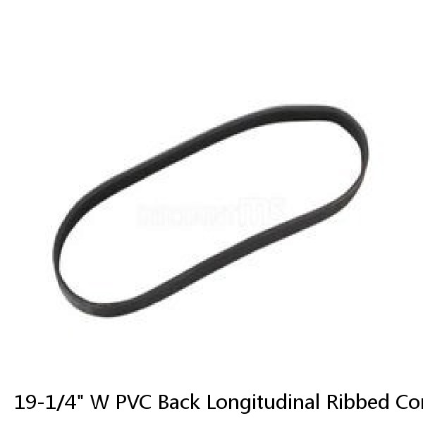 19-1/4" W PVC Back Longitudinal Ribbed Conveyor Belt 12'3"