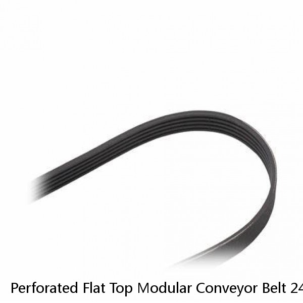 Perforated Flat Top Modular Conveyor Belt 24"x11'-3" Length Ribbed/Flights