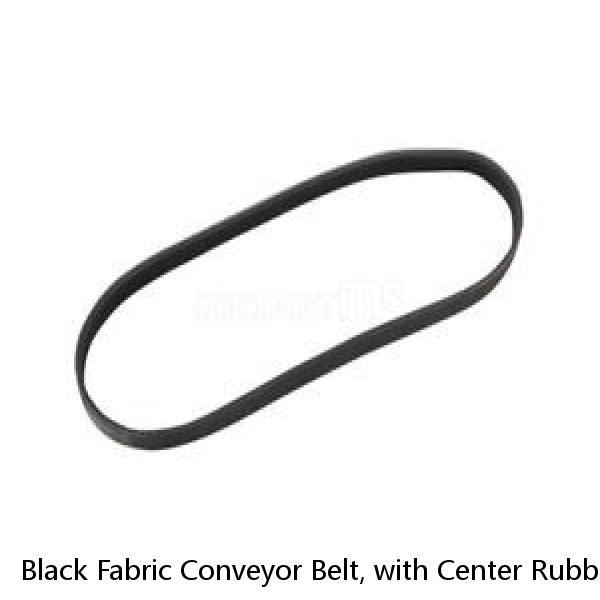Black Fabric Conveyor Belt, with Center Rubber Rib FNIP