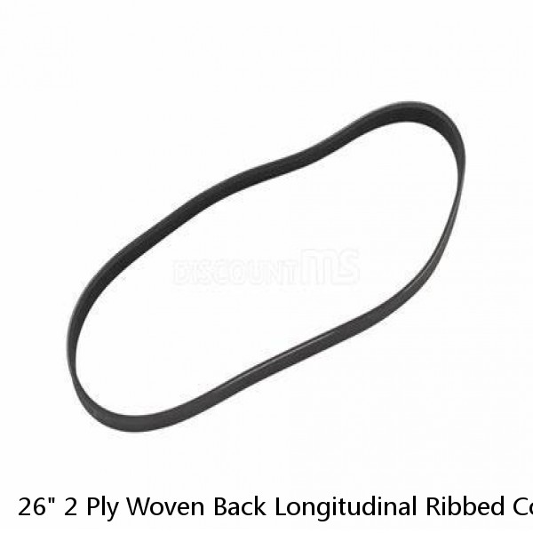 26" 2 Ply Woven Back Longitudinal Ribbed Conveyor Belt 20'8"