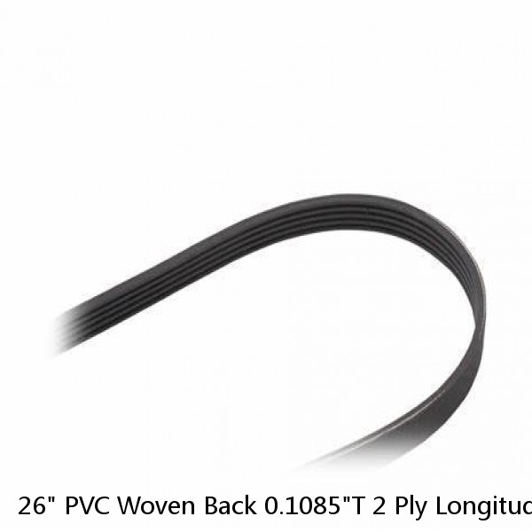 26" PVC Woven Back 0.1085"T 2 Ply Longitudinal Ribbed Incline Conveyor Belt 179'